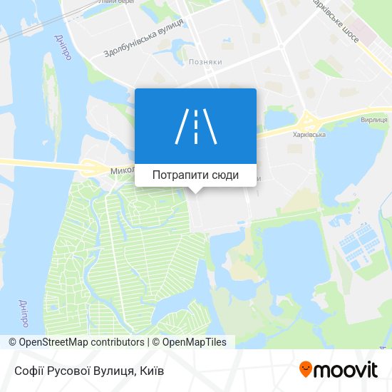 Карта Софії Русової Вулиця