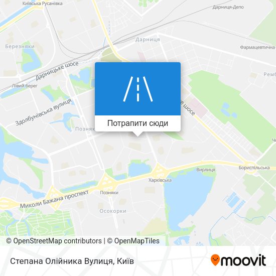 Карта Степана Олійника Вулиця