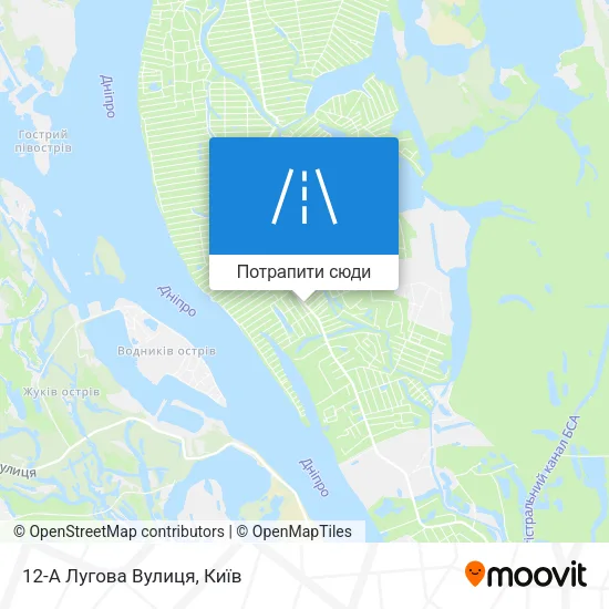 Карта 12-А Лугова Вулиця
