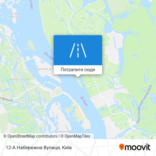 Карта 12-А Набережна Вулиця