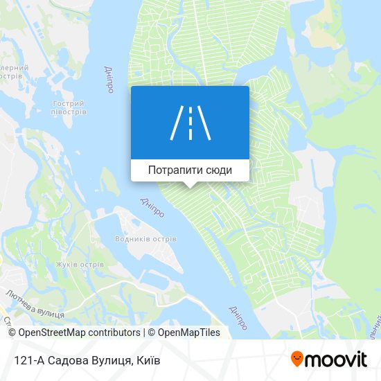 Карта 121-А Садова Вулиця