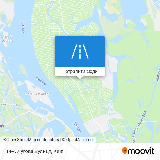 Карта 14-А Лугова Вулиця