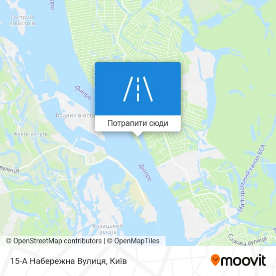 Карта 15-А Набережна Вулиця