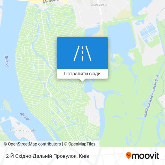 Карта 2-Й Східно-Дальній Провулок