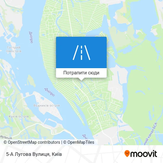 Карта 5-А Лугова Вулиця