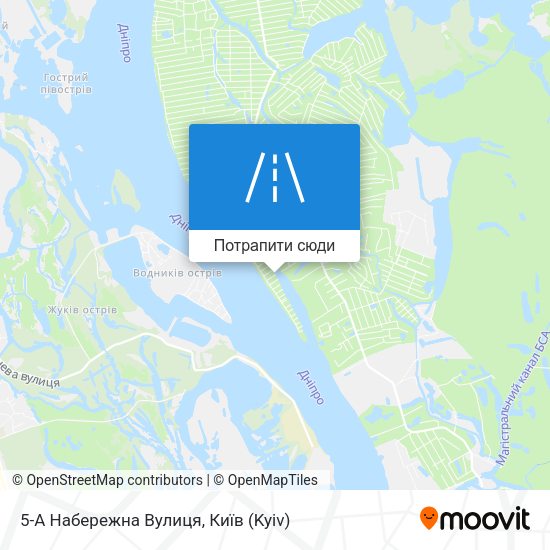 Карта 5-А Набережна Вулиця