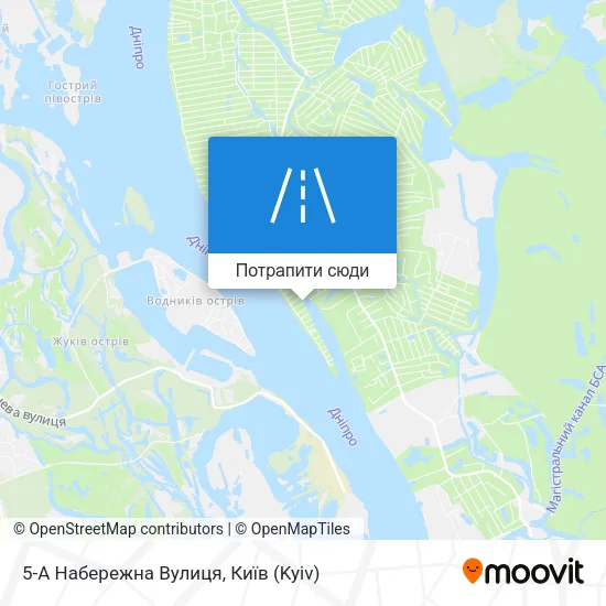 Карта 5-А Набережна Вулиця