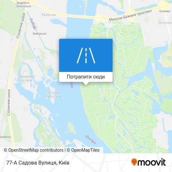 Карта 77-А Садова Вулиця