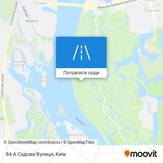 Карта 84-А Садова Вулиця
