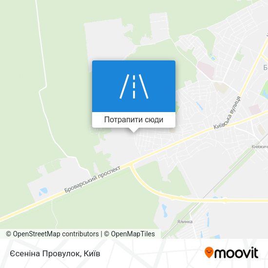 Карта Єсеніна Провулок