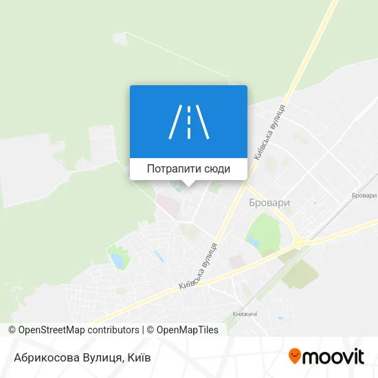Карта Абрикосова Вулиця