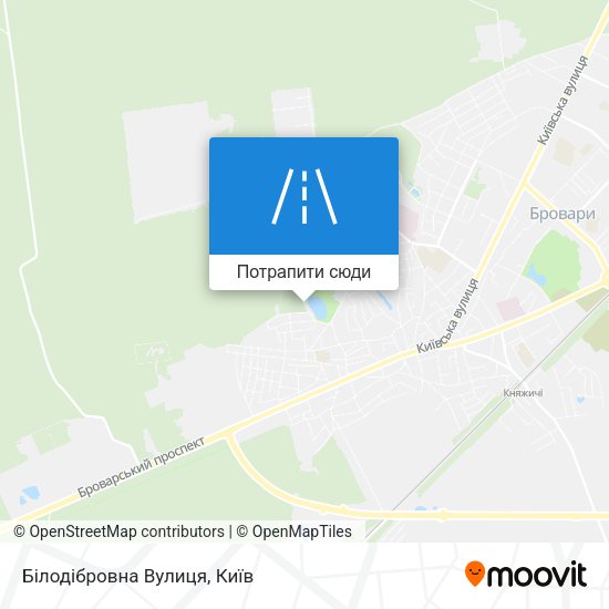 Карта Білодібровна Вулиця