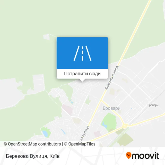 Карта Березова Вулиця
