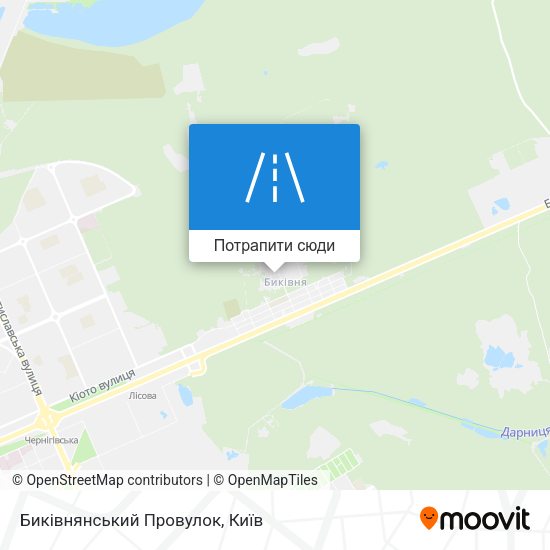 Карта Биківнянський Провулок