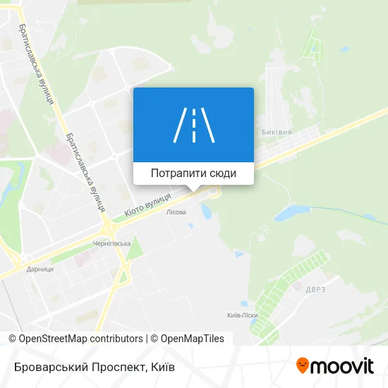 Карта Броварський Проспект