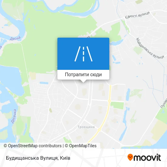 Карта Будищанська Вулиця
