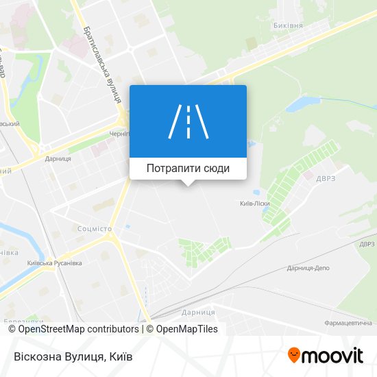 Карта Віскозна Вулиця