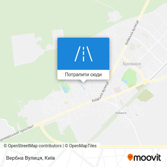 Карта Вербна Вулиця
