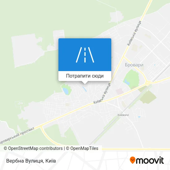 Карта Вербна Вулиця