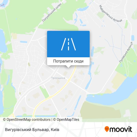 Карта Вигурівський Бульвар