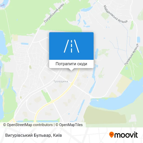 Карта Вигурівський Бульвар