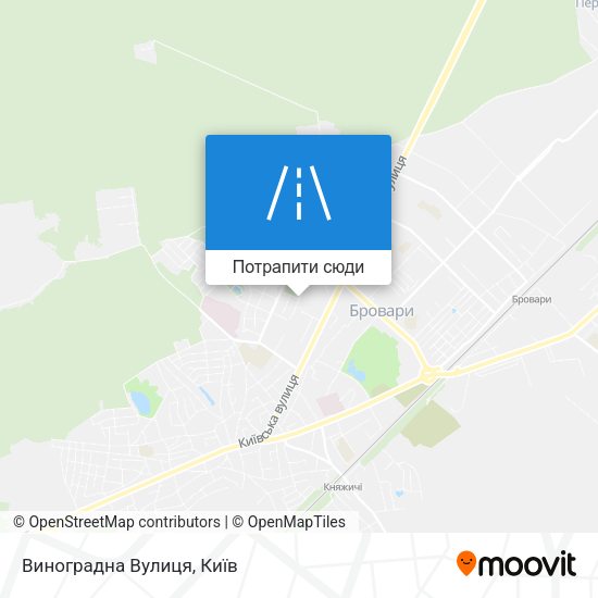 Карта Виноградна Вулиця