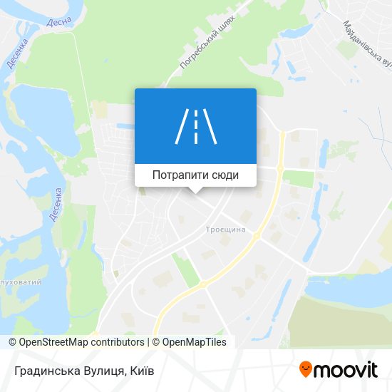Карта Градинська Вулиця