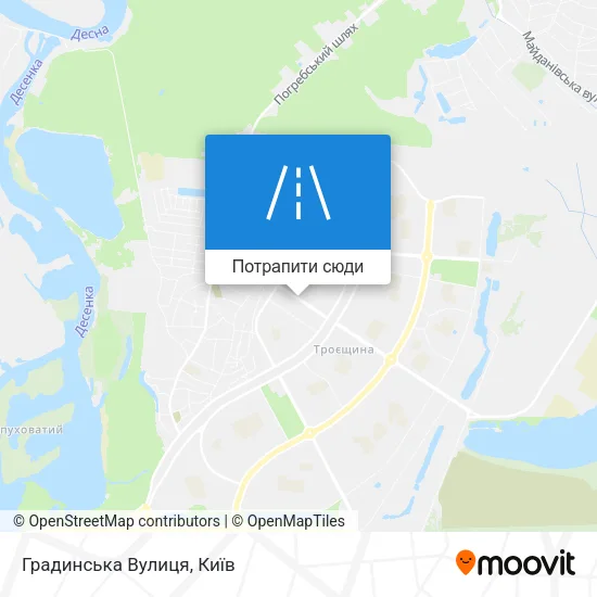 Карта Градинська Вулиця