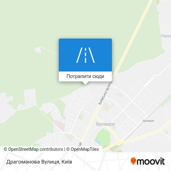 Карта Драгоманова Вулиця