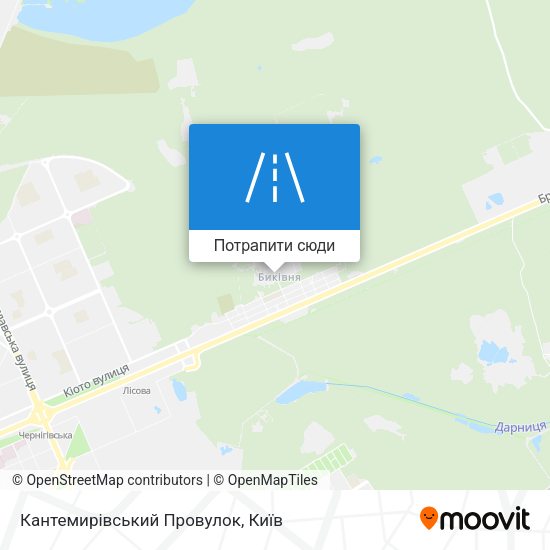 Карта Кантемирівський Провулок