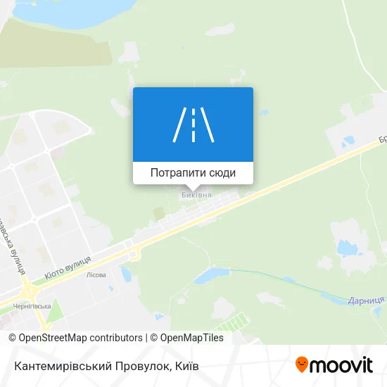 Карта Кантемирівський Провулок