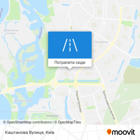 Карта Каштанова Вулиця