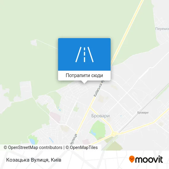 Карта Козацька Вулиця