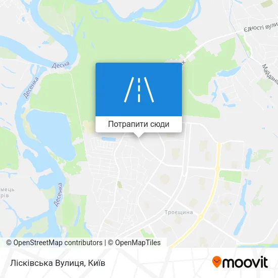 Карта Лісківська Вулиця