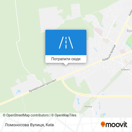 Карта Ломоносова Вулиця