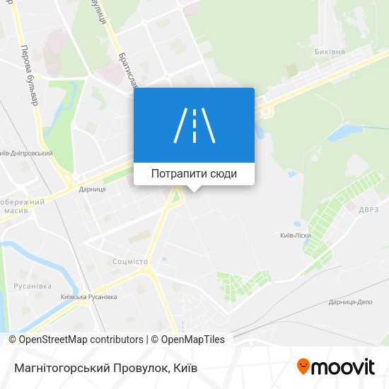Карта Магнітогорський Провулок