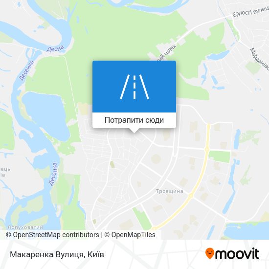 Карта Макаренка Вулиця