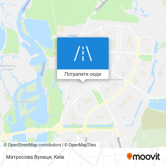 Карта Матросова Вулиця