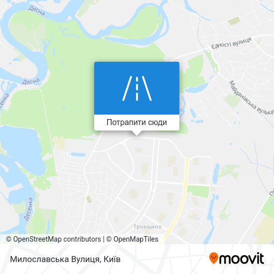 Карта Милославська Вулиця