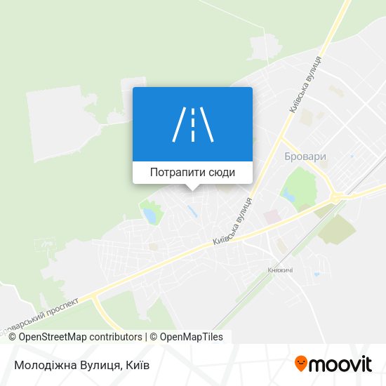 Карта Молодіжна Вулиця