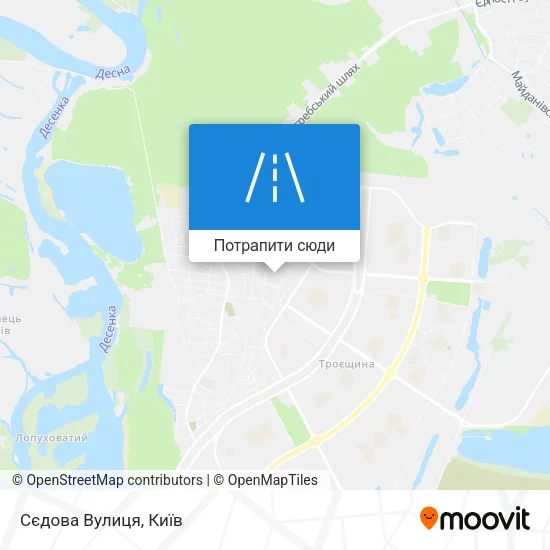 Карта Сєдова Вулиця