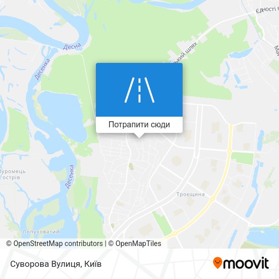 Карта Суворова Вулиця