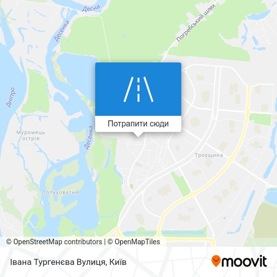 Карта Івана Тургенєва Вулиця