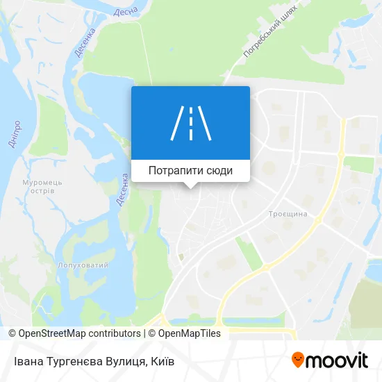 Карта Івана Тургенєва Вулиця