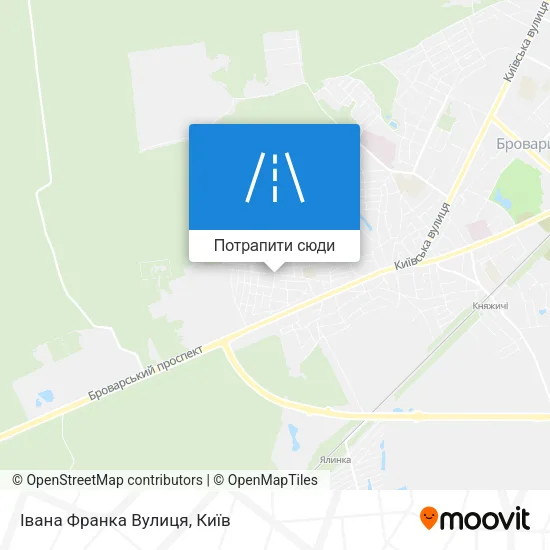 Карта Івана Франка Вулиця