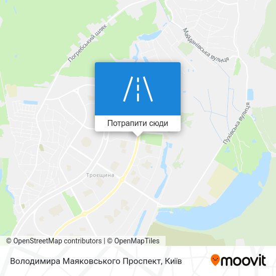 Карта Володимира Маяковського Проспект