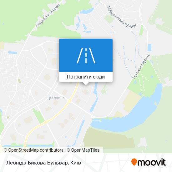 Карта Леоніда Бикова Бульвар