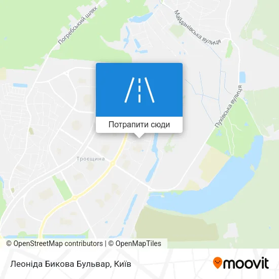 Карта Леоніда Бикова Бульвар