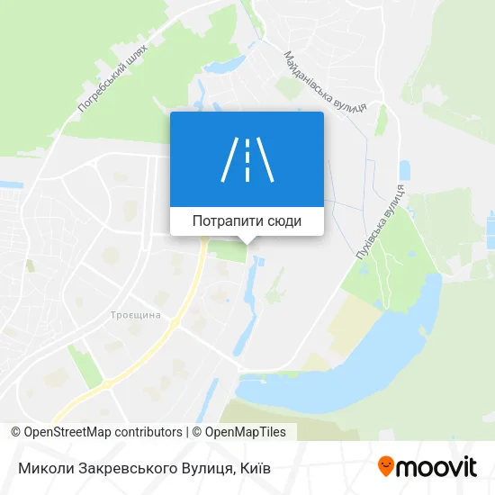 Карта Миколи Закревського Вулиця
