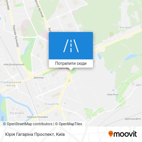 Карта Юрія Гагаріна Проспект